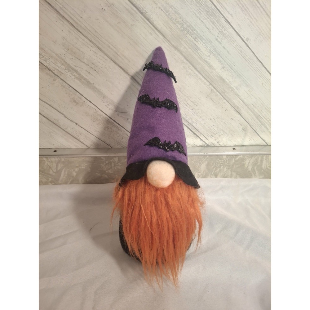 Whimsical Halloween Gnome With Purple Hat in Excellent Condition